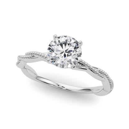 Solitaire Engagement Ring - 14K, Size 7.0 (Setting Only)