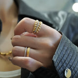 18k Yellow Gold Diamond Leaf Ring