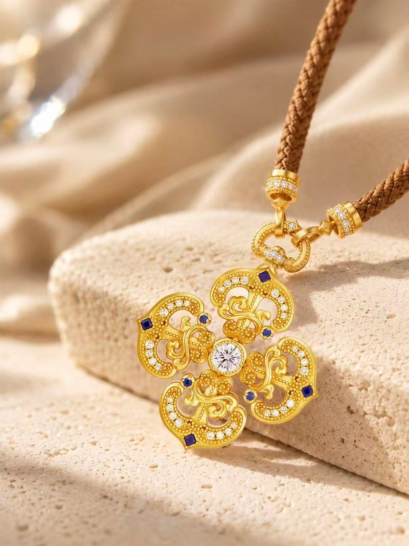 Golden Anchor Blessing Necklace
