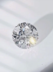 Round brilliant lab-grown diamond, representative image