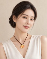Tang Horse necklace, AI-generated styling illustration