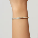 L0167B-EM-3 yellow tone bracelet worn view