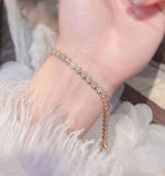 4.85ct Bezel Set Round Diamond Tennis Bracelet in 18k Yellow Gold