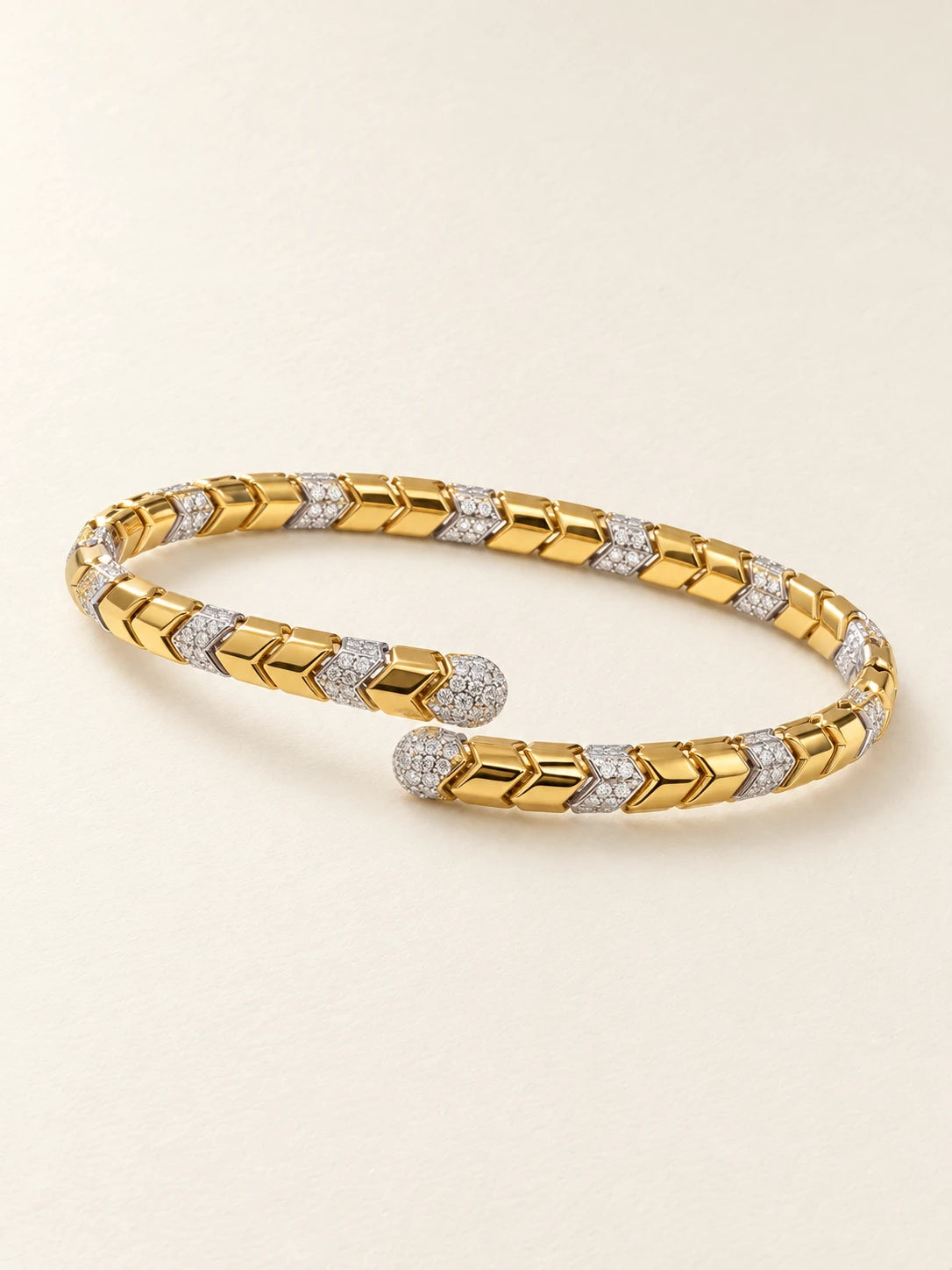 Italian Charm Diamond Bracelet in 18k Yellow Gold